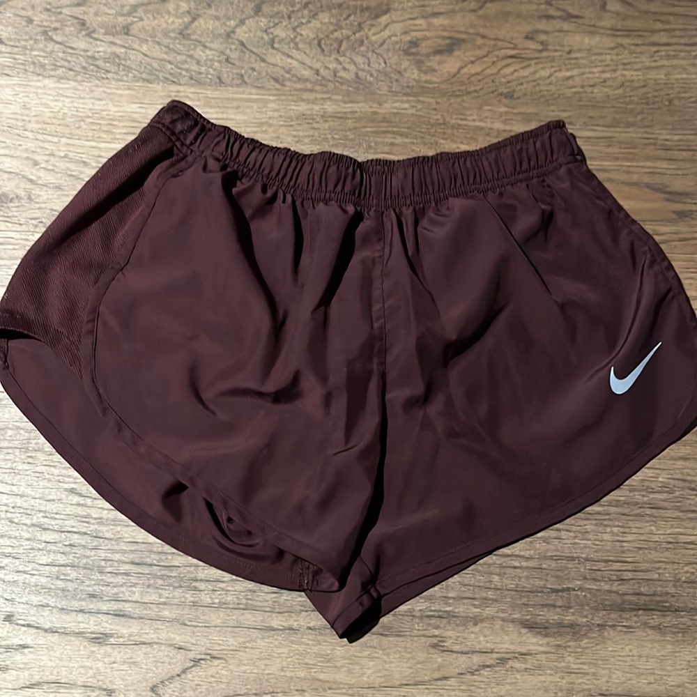 Maroon Nike Dri fit shorts, mesh sides